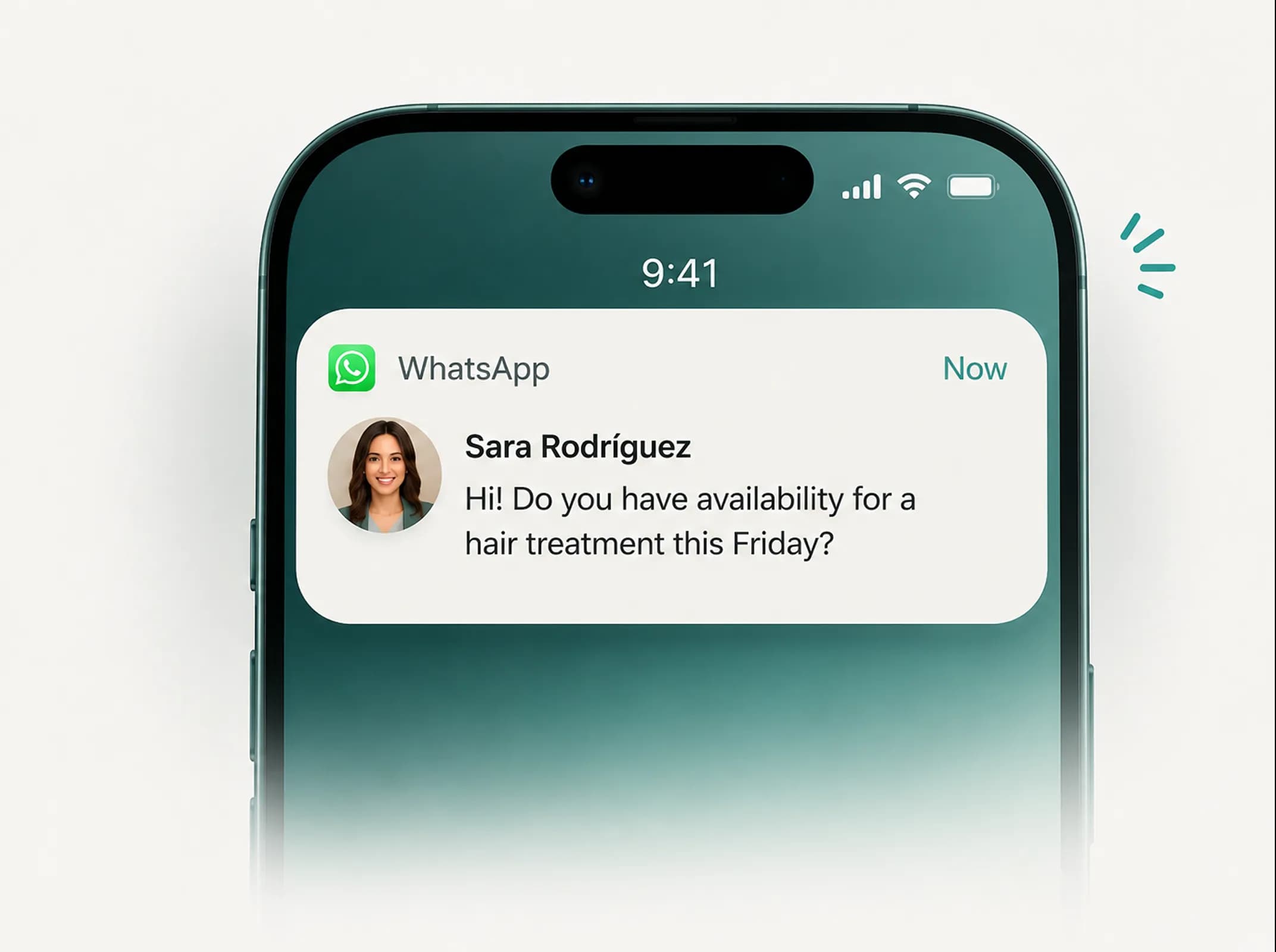 Your customer sends a message.