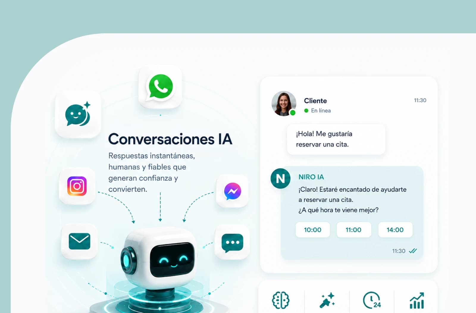 Conversaciones con IA: respuestas instantáneas y humanas que generan confianza y convierten