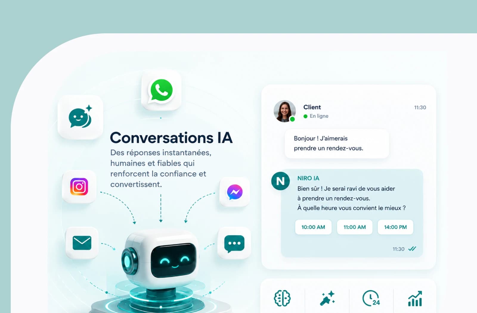 Conversations IA : des réponses instantanées et humaines qui inspirent confiance et convertissent