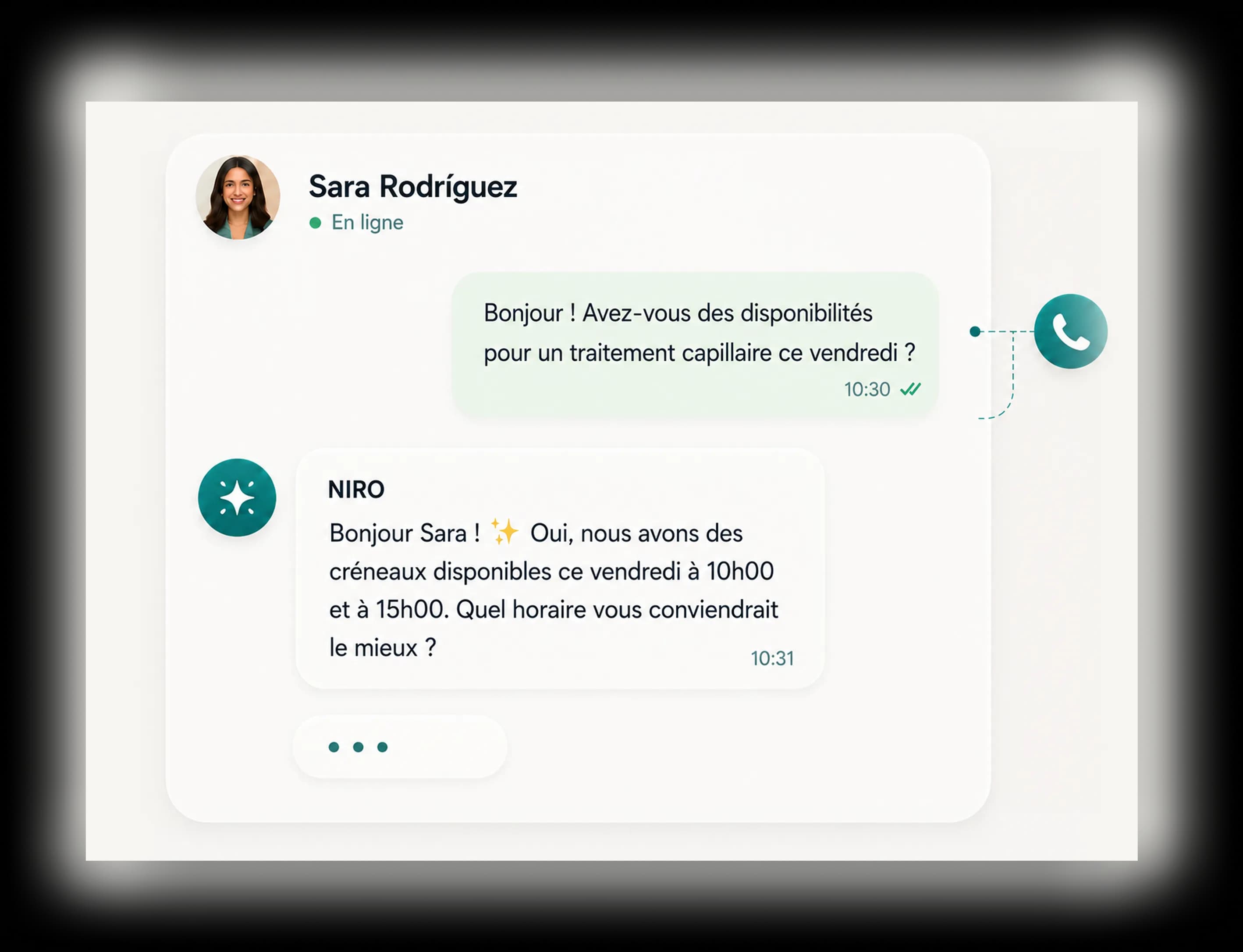 Votre client reçoit la réponse parfaite.